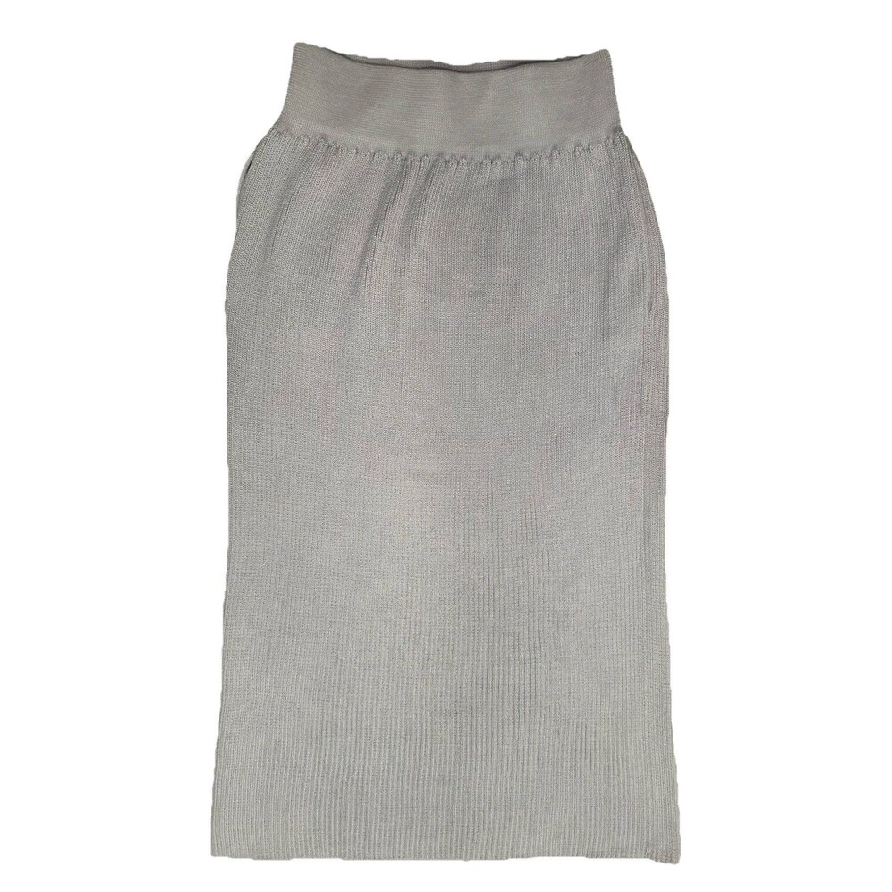 Hesperios $520 Archimedes Skirt S Long Pencil Baby Alpaca Silk Peru Ribbed Chic - Picture 3 of 11
